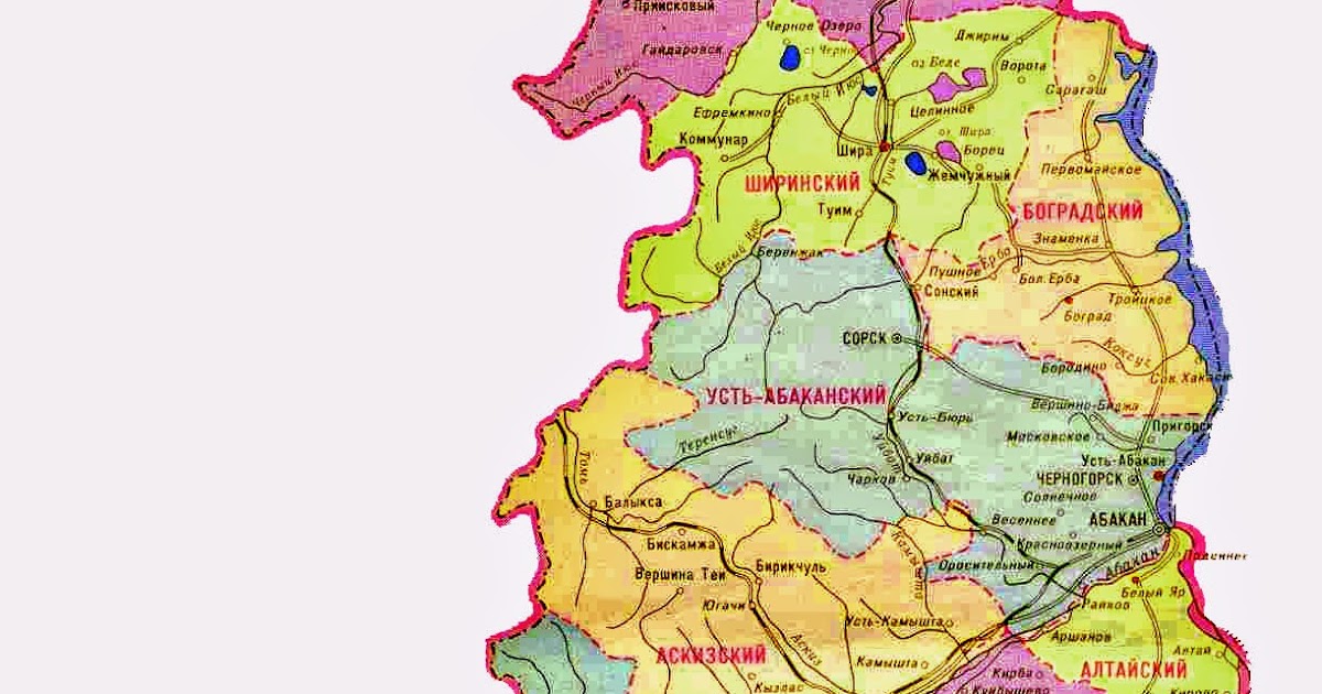 Карта границы хакасии