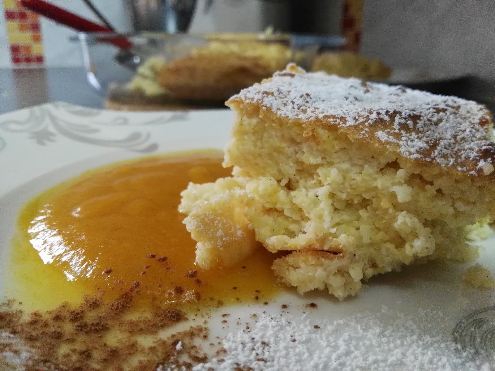 Luftig, leichter Polentaauflauf