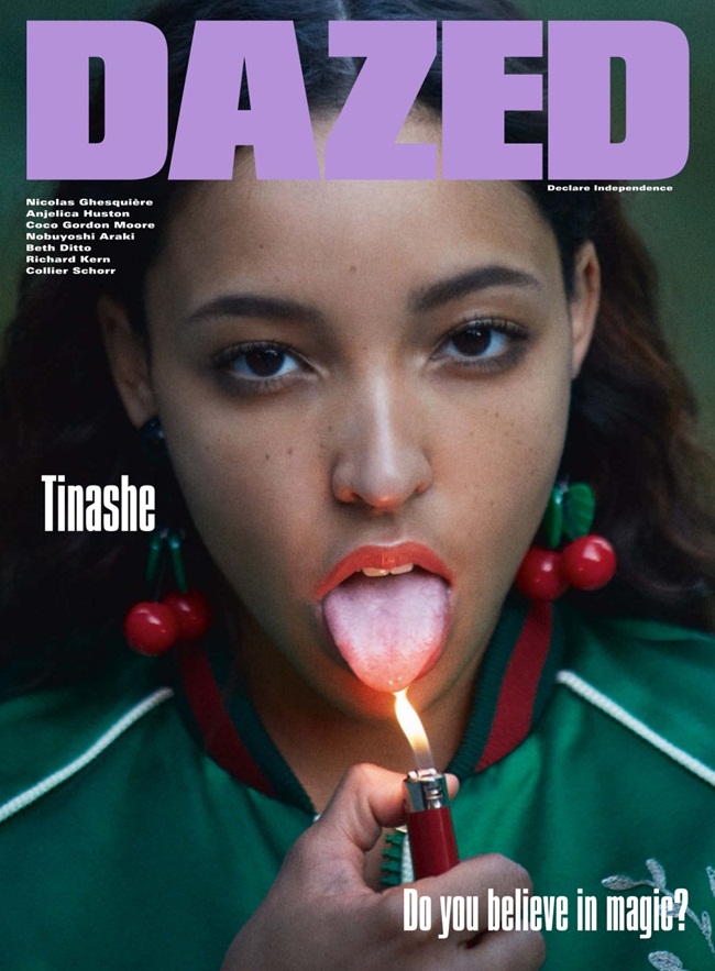 Dazed Winter 2015, Tinashe -1 2016 SS Gucci Silk Floral Embroidered Bomber Jacket Editorials