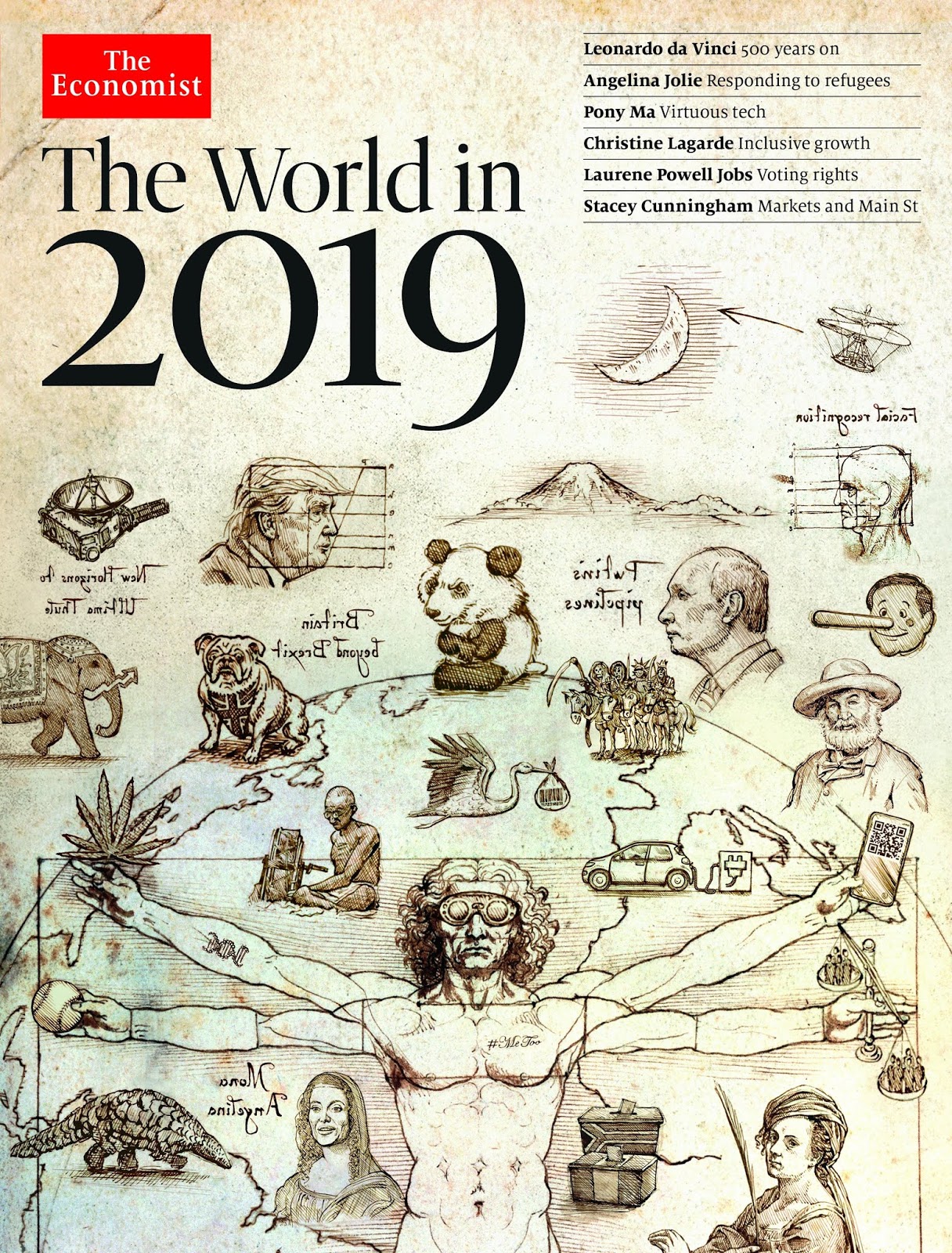Capa da revista "The Economist" para 2019