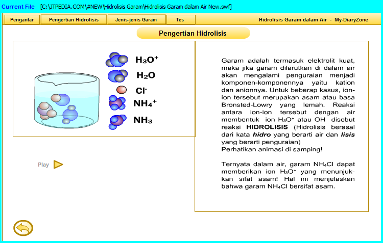 hidrolisis garam dalam air hidrolisis garam dalam air materi hidrolisis.swf asam basa garam pH asam pH basa pH garam. swf materi pelajaran kimia sma ma smk mak. h-g-a.swf