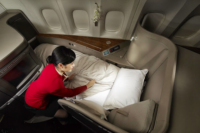 Cathay Pacific has upgraded its First Class bedding which includes thicker mattrees