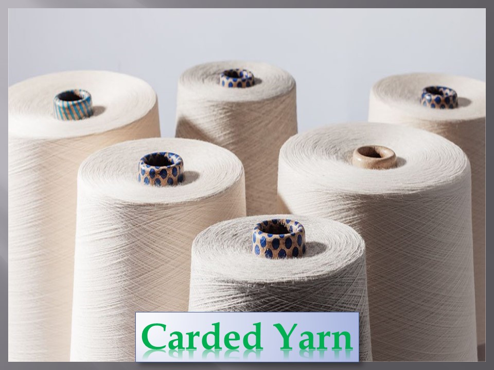 Carded Yarn Manufacturing process or Flowchart of Carded Yarn