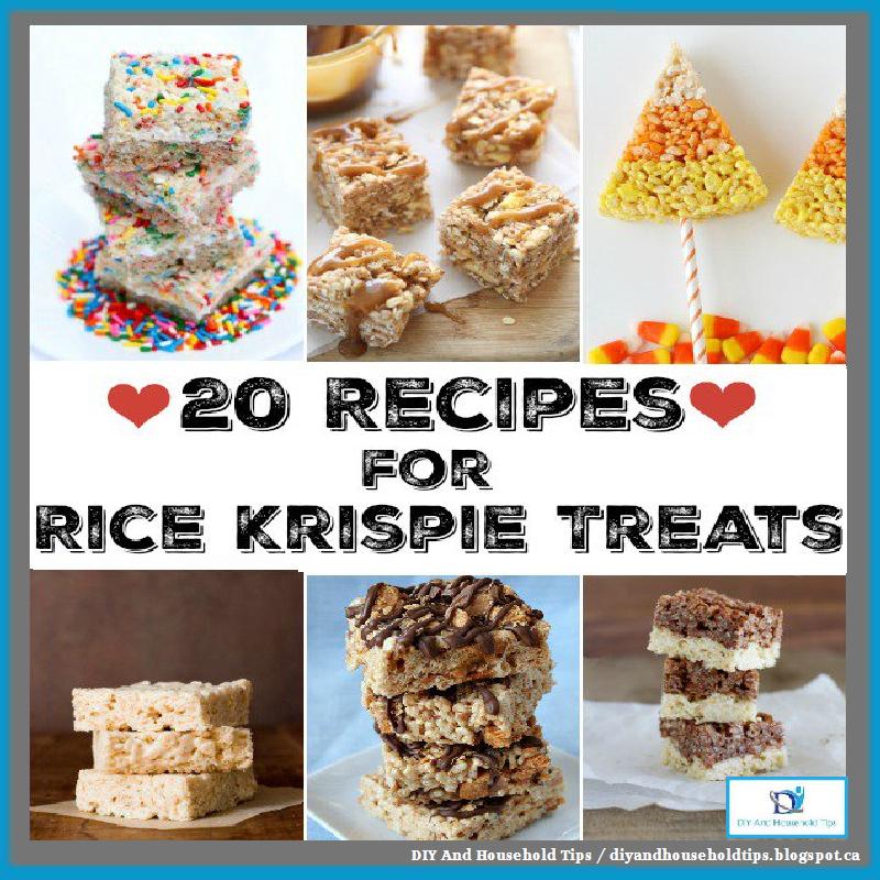 DIY And Household Tips: 20 Rice Krispie Treats Recipes