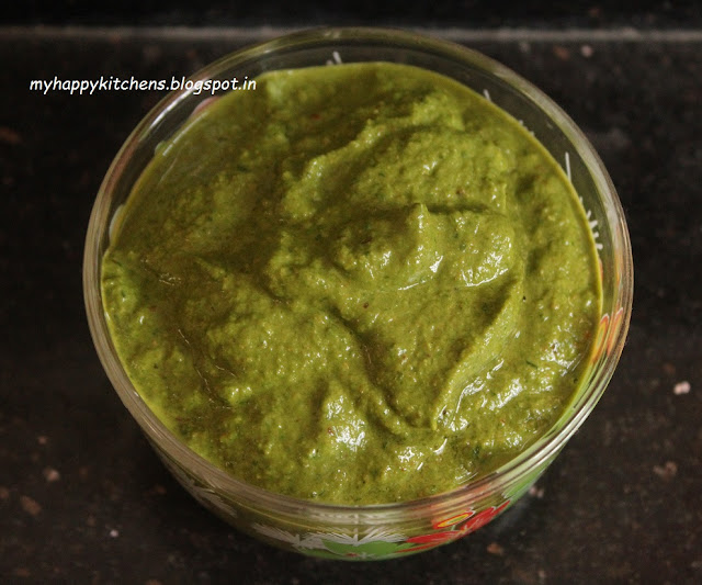CORIANDER LEAVES CHUTNEY / KOTHAMALLI THUVAYAL
