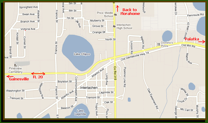 Florahome USA Interlachen Florida - Interlachenmap 