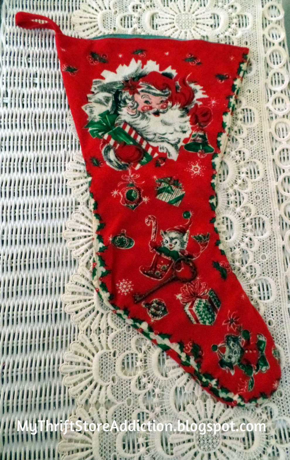 Vintage Christmas stocking