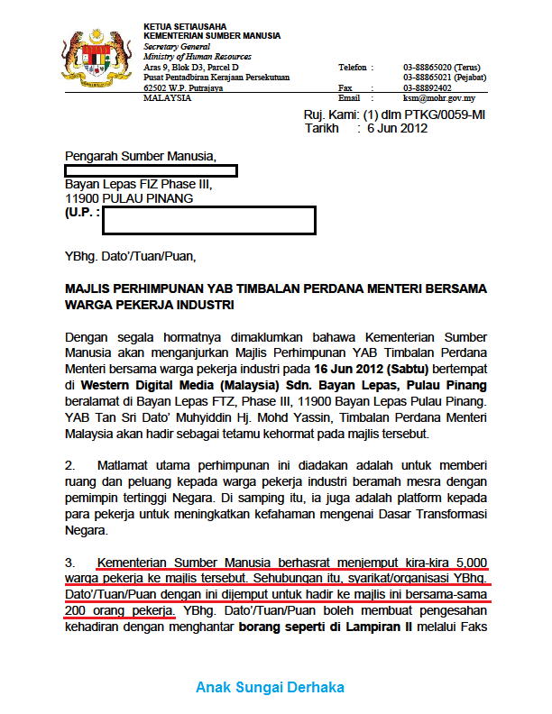 Surat Rasmi Amaran Terakhir - Rasmi Ro