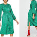 Vestido fruncido de lunares barato
