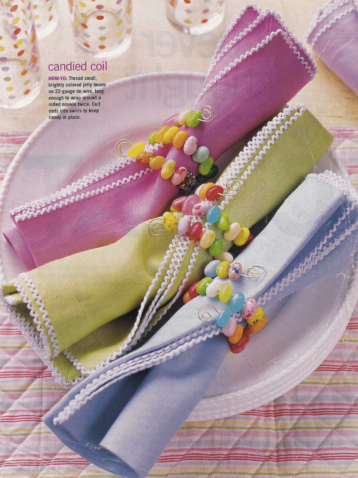 Karin Lidbeck Love Jelly Beans! Easy DIY Napkin Ring