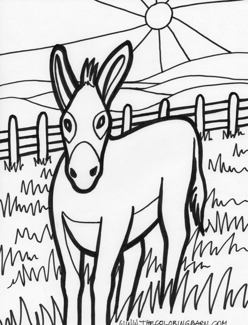 Cartoon Farm Animal Coloring Pages For Kids title=