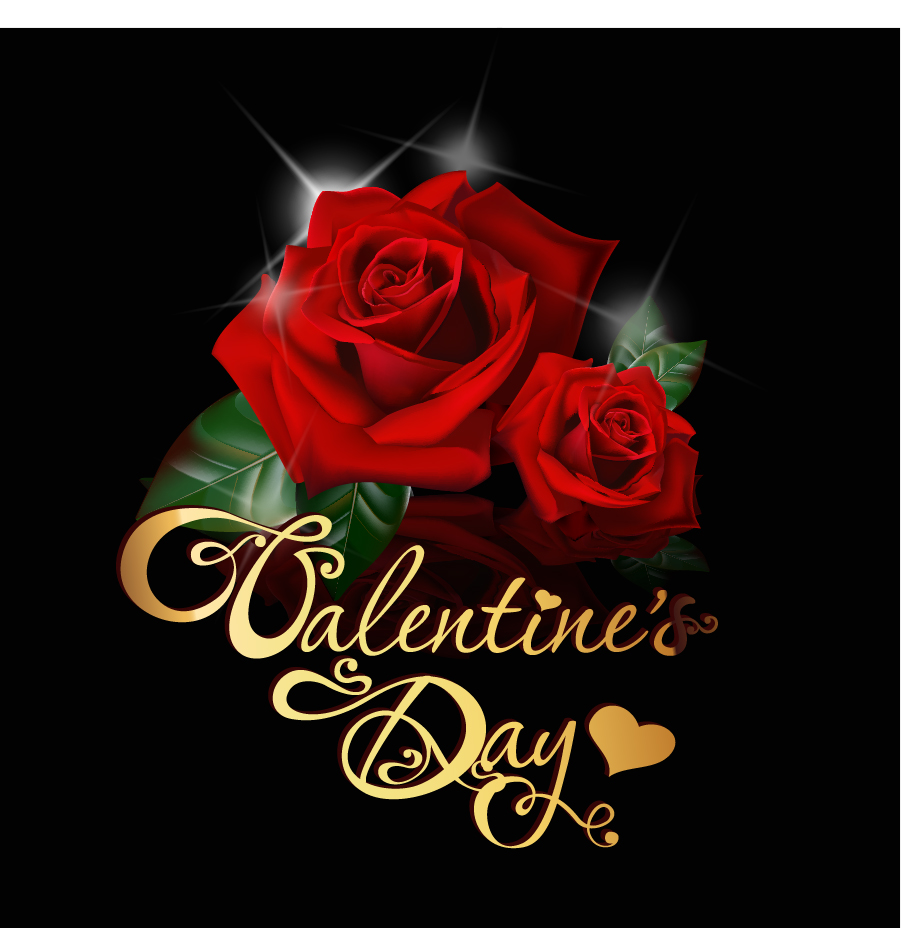 Free vector Free Vector がらくた素材庫: 赤い薔薇のバレンタインデー カード背景 Valentine's Day greeting cards