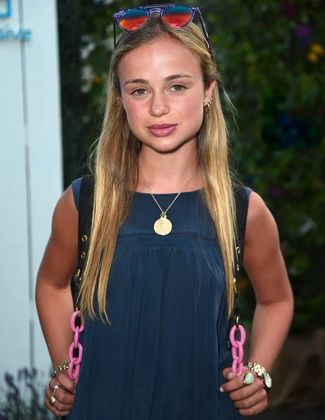Lady Amelia Windsor attended the Barclaycard Exclusive British Summer Time Festival held at Hyde Park. Amelia wore bulue silk dress by Dolce & Gabbana