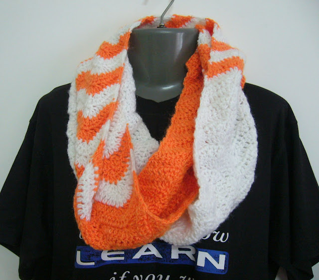 crochet chevron infinity scarf pattern