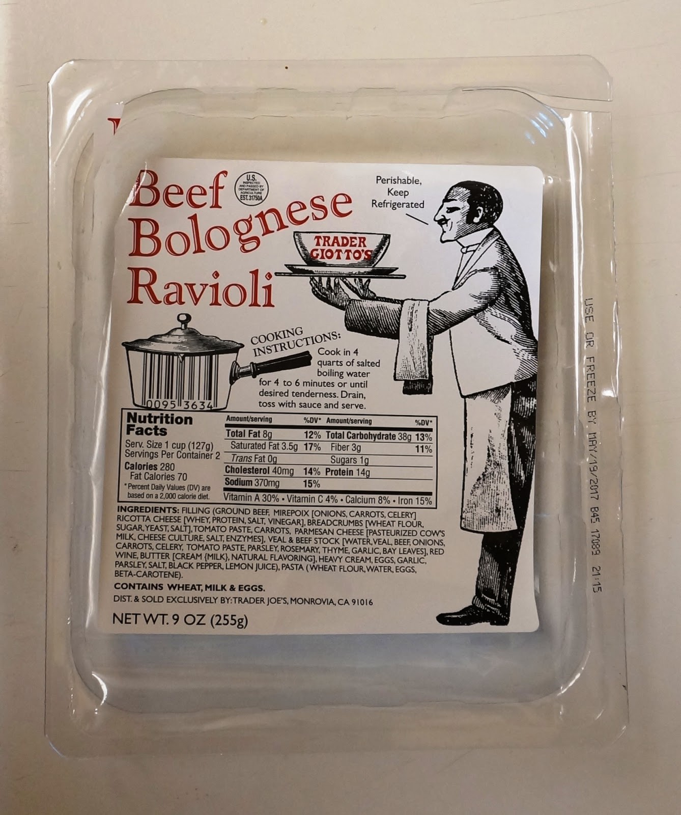 Exploring Trader Joe's Trader Joe's Beef Bolognese Ravioli