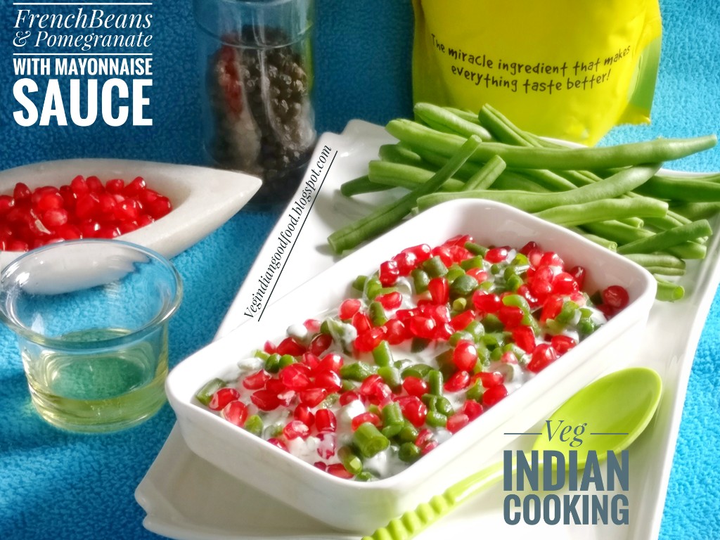 Veg Indian Cooking French Beans & Pomegranate Salad