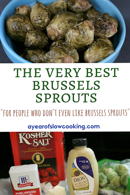 Fantastic recipe for your Holiday table. My dad doesn't even LIKE brussels sprouts and he had three helpings! The butter and dijon mustard melt together to make a luxurious sauce and since it's a slow cooker recipe you can make them early in the day and get out of the kitchen!