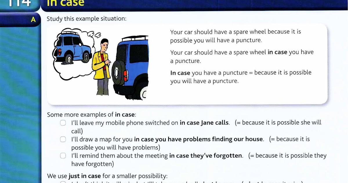 Unit 114 In case English Grammar in Use