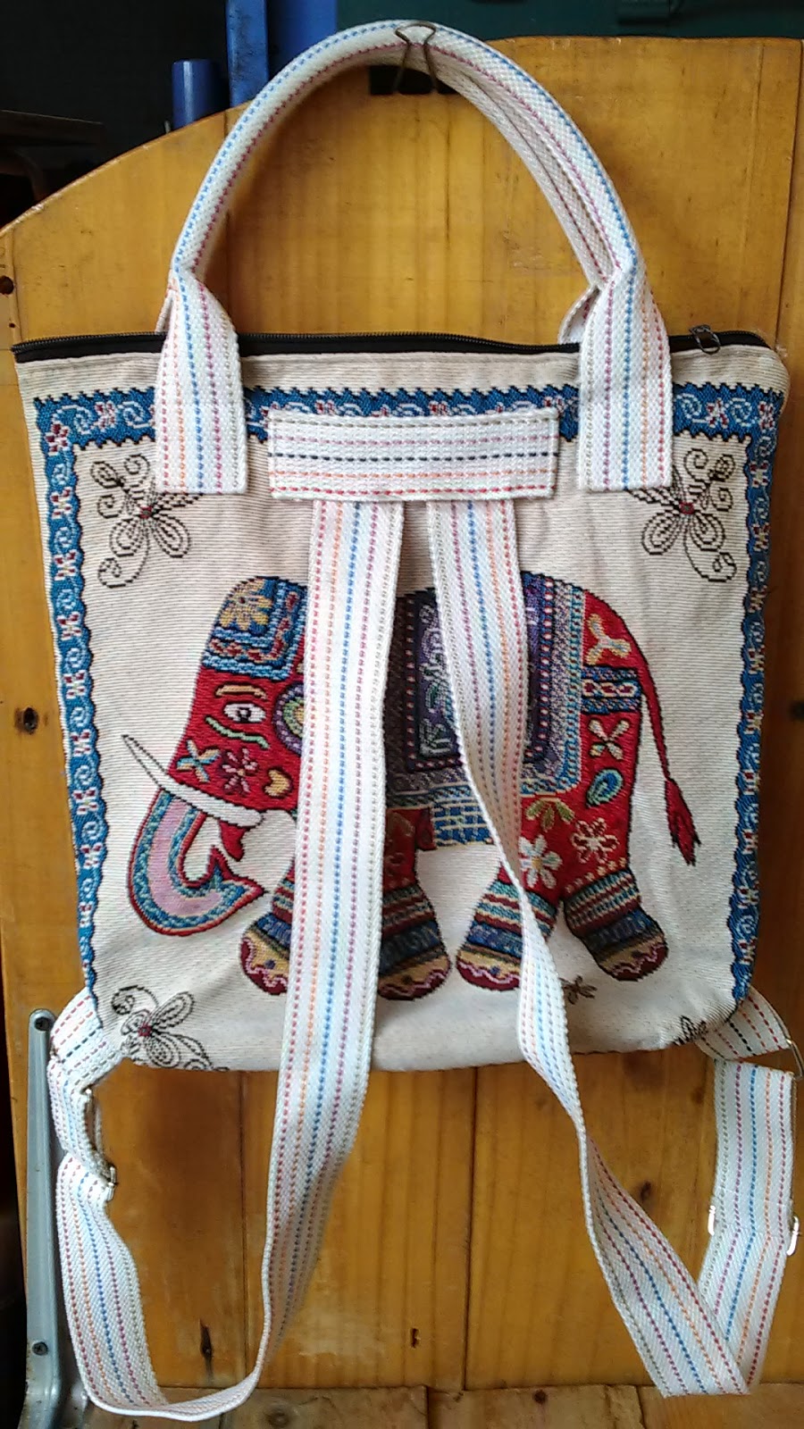 Benda kuno, Antik, Vintage, Unik, Jarang.: Tas Jinjing Ransel Gajah