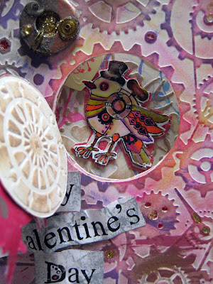 Valentines steampunk card
