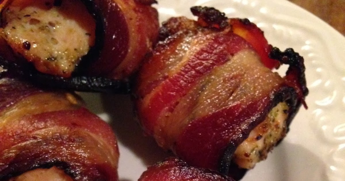 Turnips 2 Tangerines Bacon Wrapped Chicken Bites with BBQ Sauce