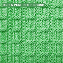 Textured rib stitch pattern for beginners. All you need to know is how to knit, purl and knitting in the round  