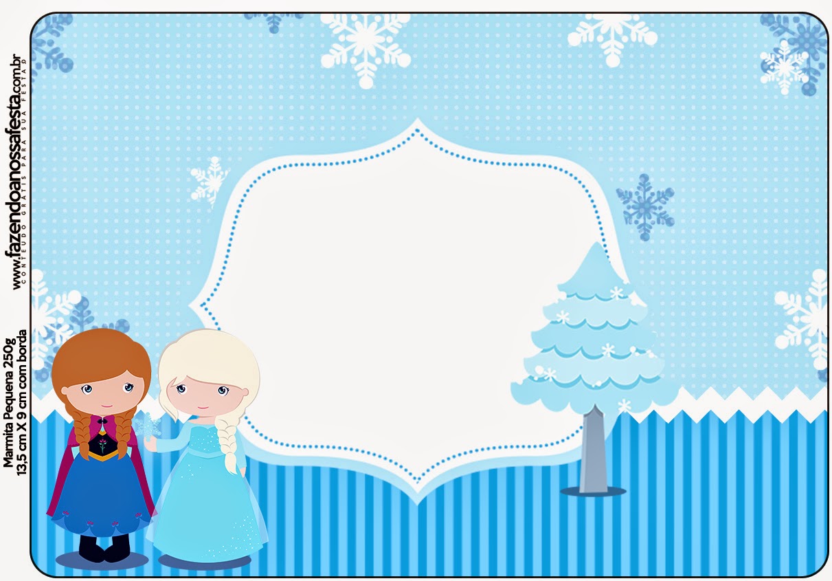 Frozen Niñas para Navidad Azul: Etiquetas para Candy Bar para Imprimir Gratis. Etiquetas para Imprimir Gratis de Frozen Niñas para Navidad Azul.