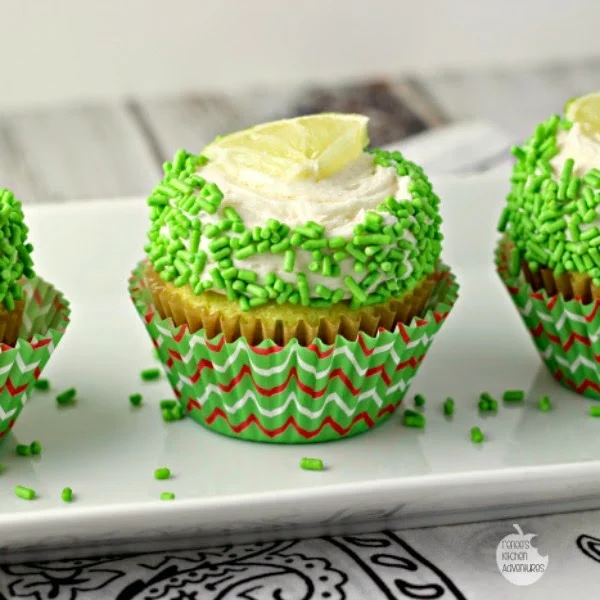 Margarita Cupcakes | Renee's Kitchen Adventures: Pimped up boozy cupcakes that taste like your favorite drink! 