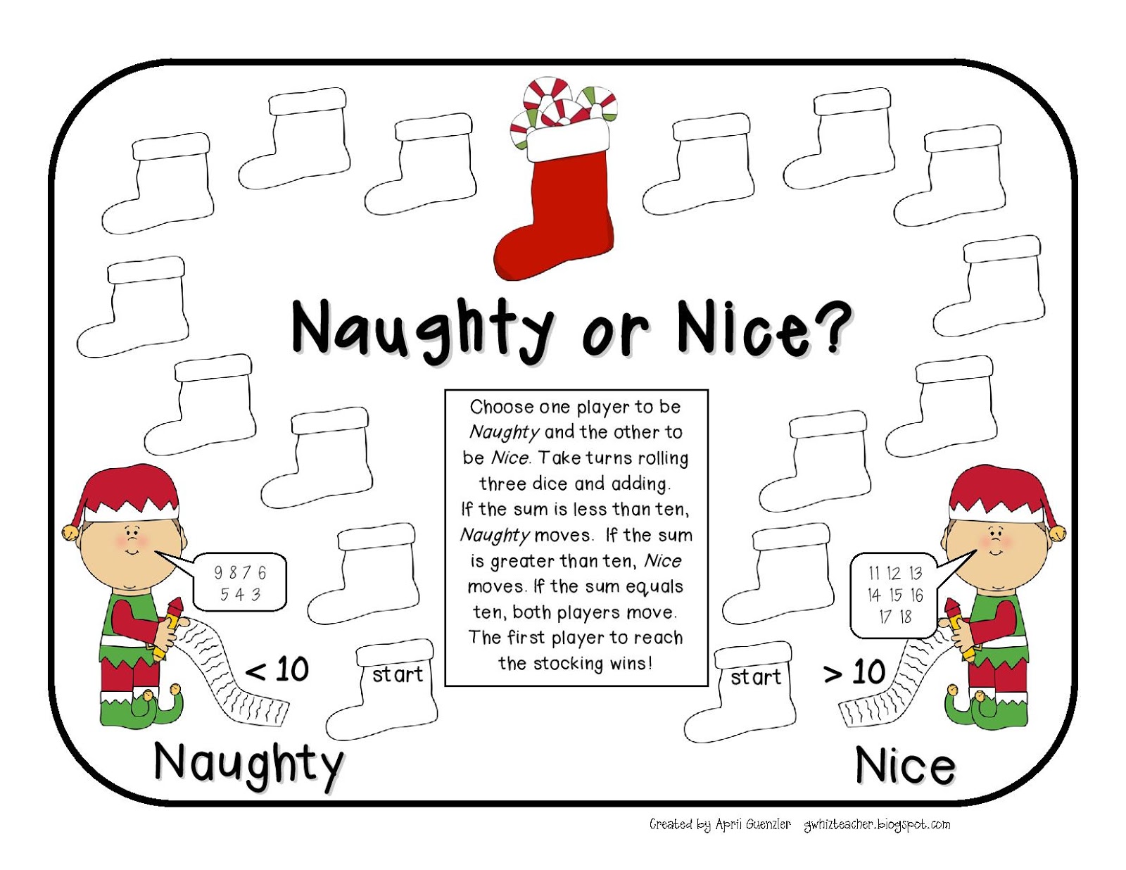 Naughty or nice game Naughty or nice game