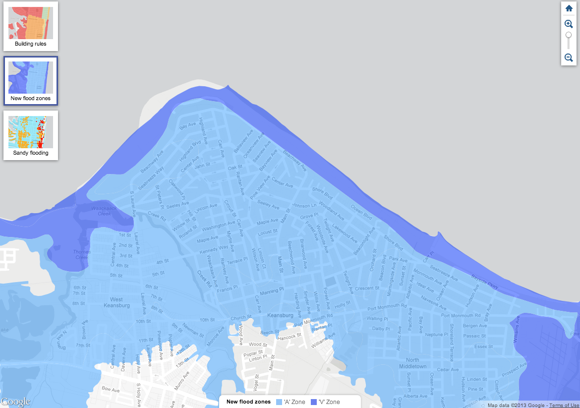 Keenbug Hurricane Sandy Flooding & Damage Maps of New Jersey