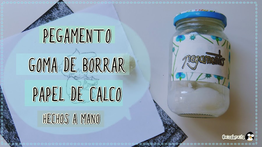 Pegamento, goma de borrar y papel de calco casero. Life hacks. Nica Bernita Manualidades