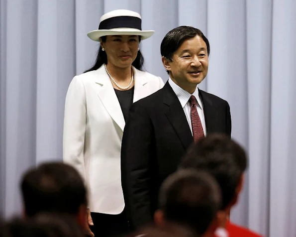 Crown Prince Naruhito and Crown Princess Masako attend a event for for Rio 2016 Olympics