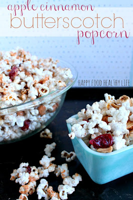 Happy Food Healthy Life: Healthier Apple Cinnamon Butterscotch Popcorn