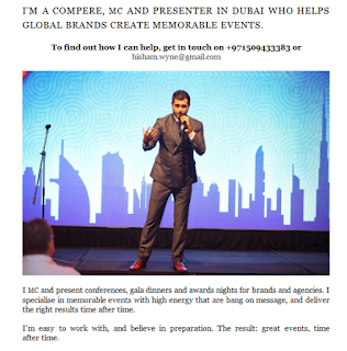 leading MC and presenter in Dubai