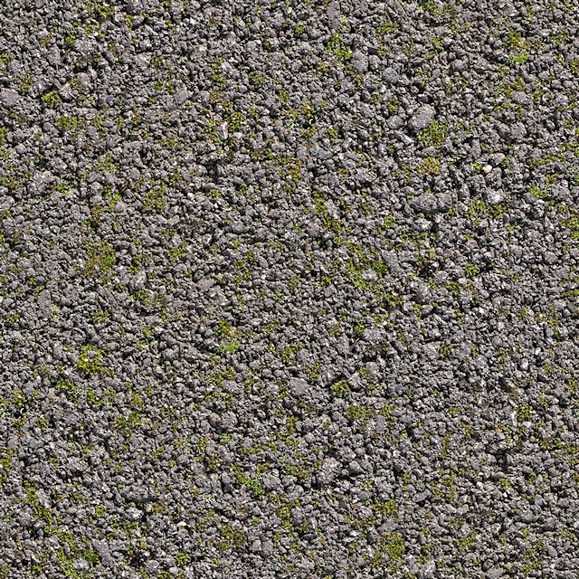 Seamless asphalt road texture or concrete with green moss texture 2048 x 2048