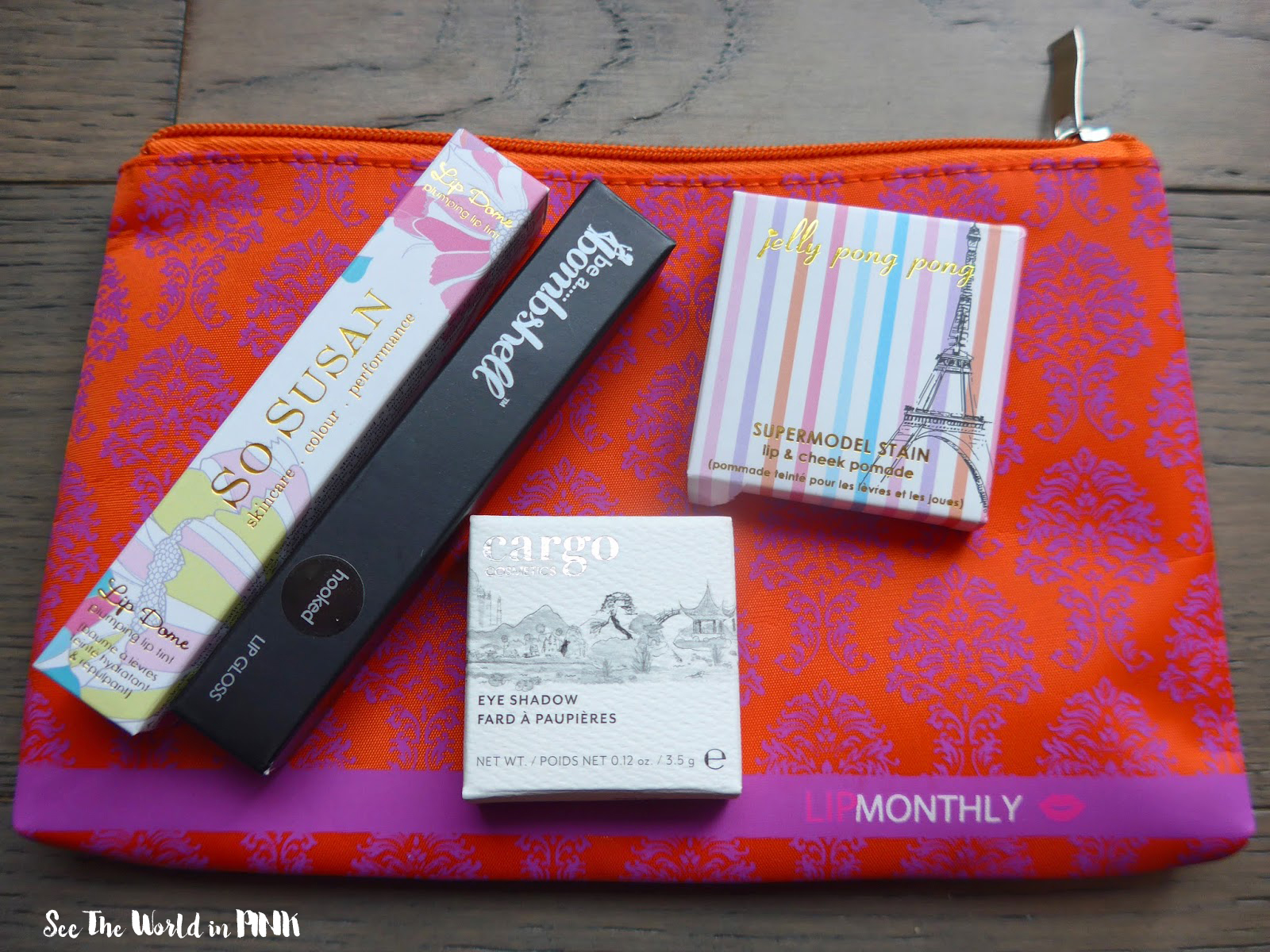 February 2015 Lip Monthly Beauty Bag Review See the World in PINK