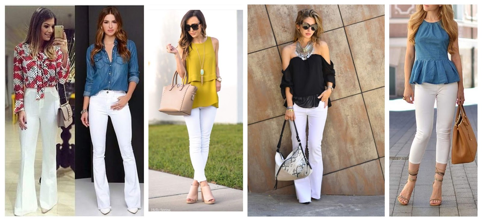 Aprende cómo combinar tus pantalones blancos con estos 18 outfits de moda ~  