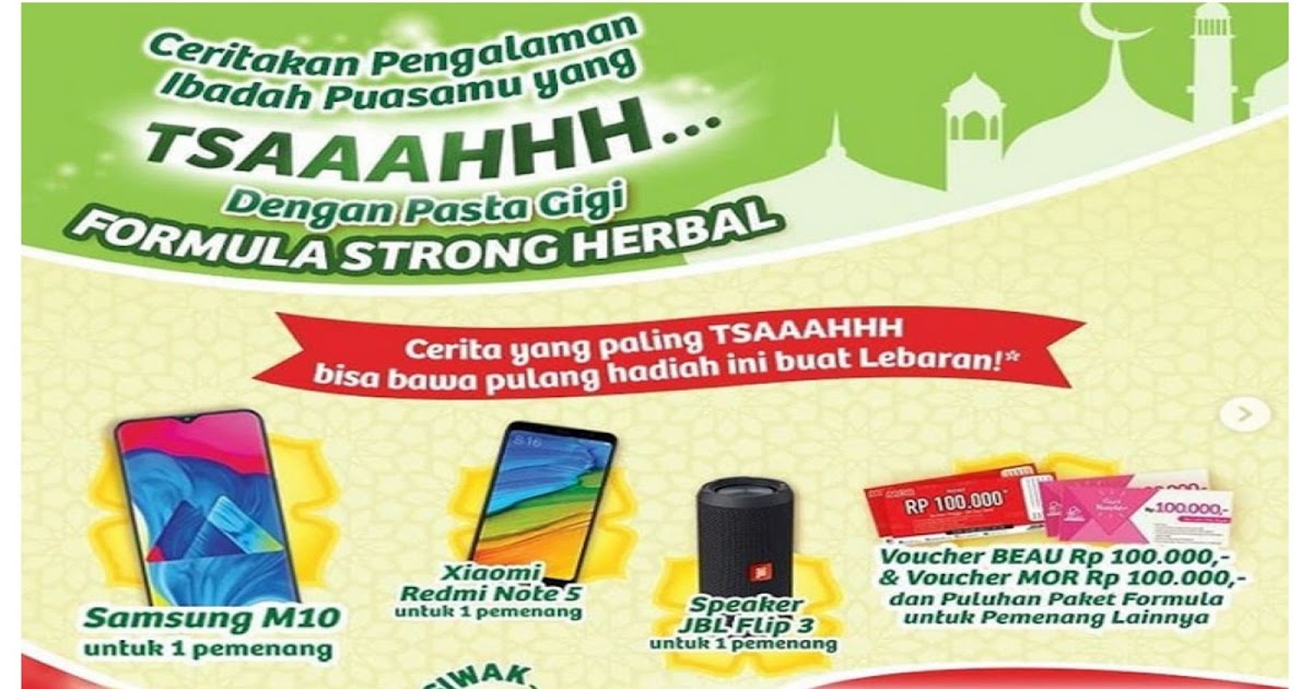 Kuis Ramadhan Bersama Pasta Gigi Formula Berhadiah Smartphone Samsung Galaxy M10 Bursa Kuis Online Info Kuis Dan Lomba Online Berhadiah
