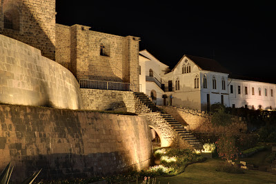 Night view of Qoricancha and Convent of St. Dominic, Cusco