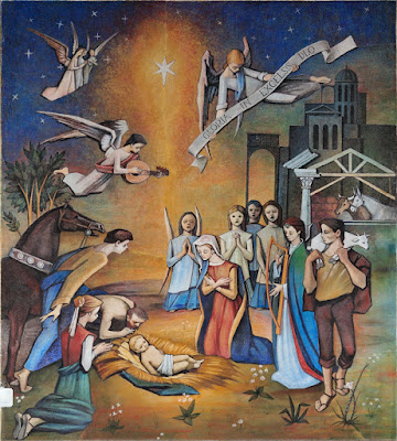 Mural de la Natividad. Iglesia de San Pedro de Pola de Siero. Casimiro Baragaña