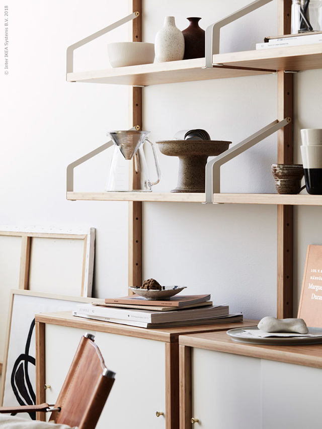 Sustainable Style with Bamboo Shelves + a Touch of Vintage