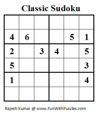Classic Sudoku (Mini Sudoku Series #12)