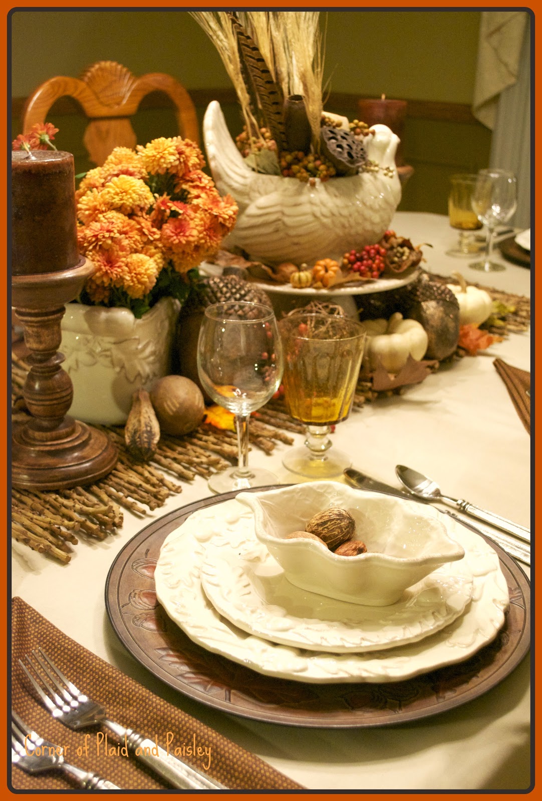 Corner of Plaid and Paisley: Thanksgiving Table-Not the only Tom at the ...
