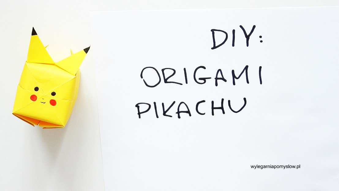 pikachu z papieru diy, origami pikachu, pikaczu, pokemon, pokemongo, pokemon diy, pikaczu z papieru, do it yourself, zrób to sam, step by step