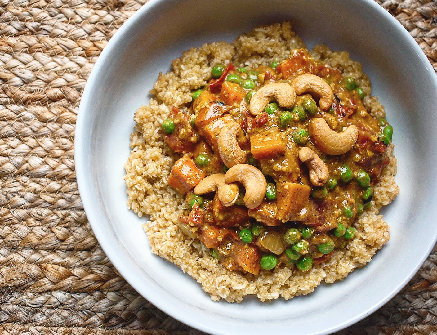 Veggie Cashew Korma with Toasted Coconut Quinoa Chef Jen