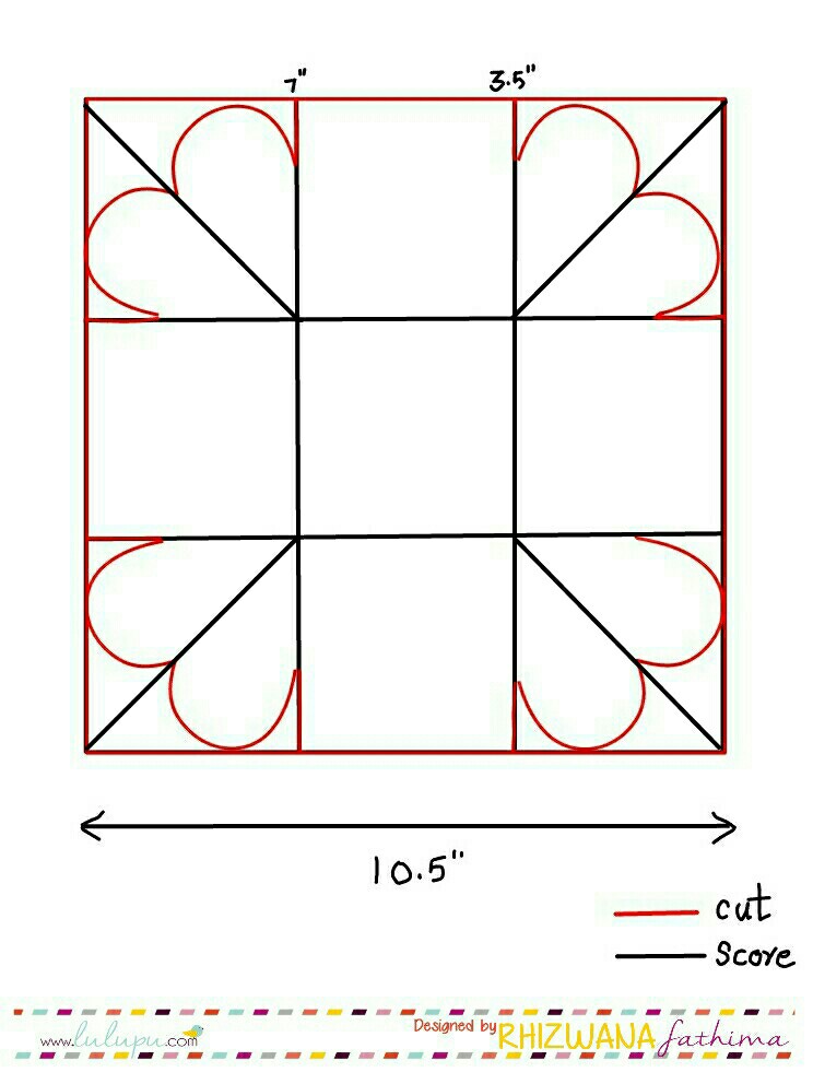 Printable Exploding Box Template 12x12 Printable Templates