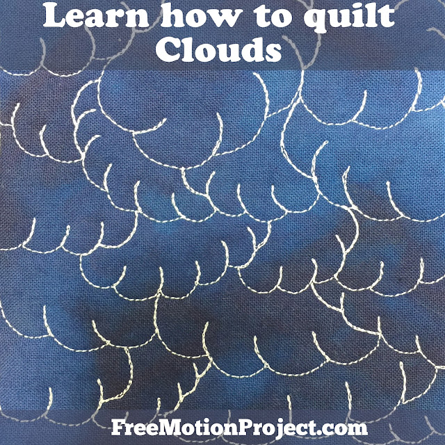 The Free Motion Quilting Project How to Machine Quilt Clouds, Design 475