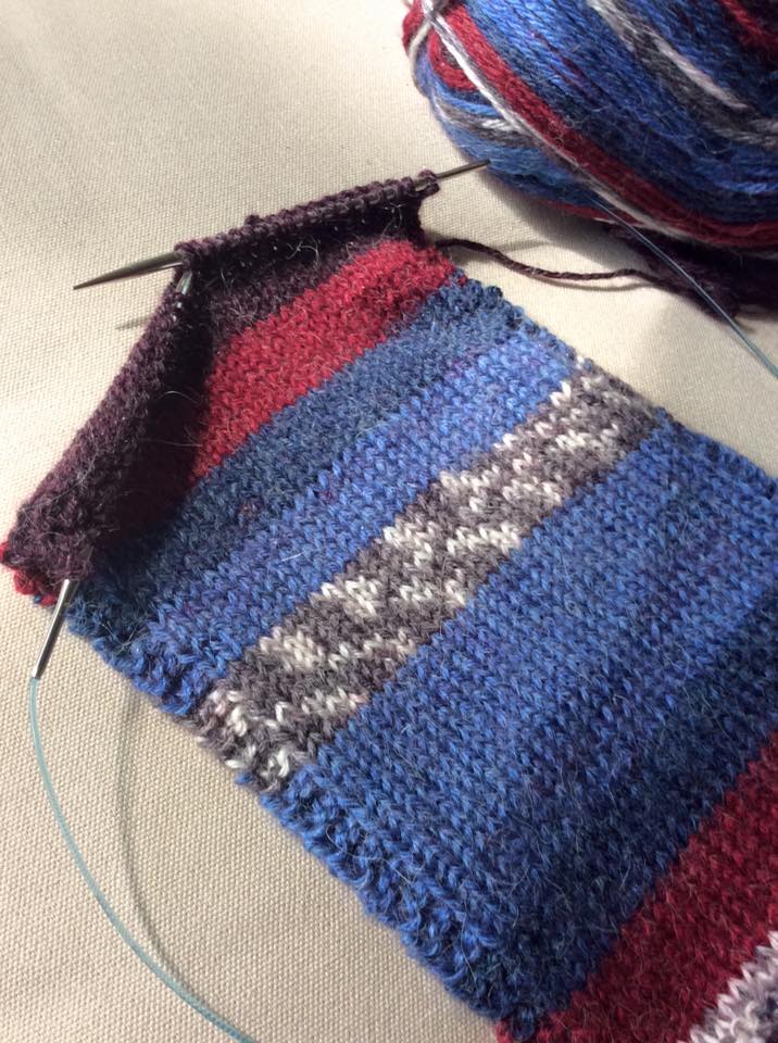 Feathers in the Nest Yarn Bee from Hobby Lobby FAIR ISLE Knit Scarf