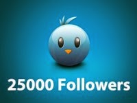 25000 twitter followers