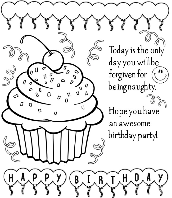 teacher happy birthday coloring pages - photo #5